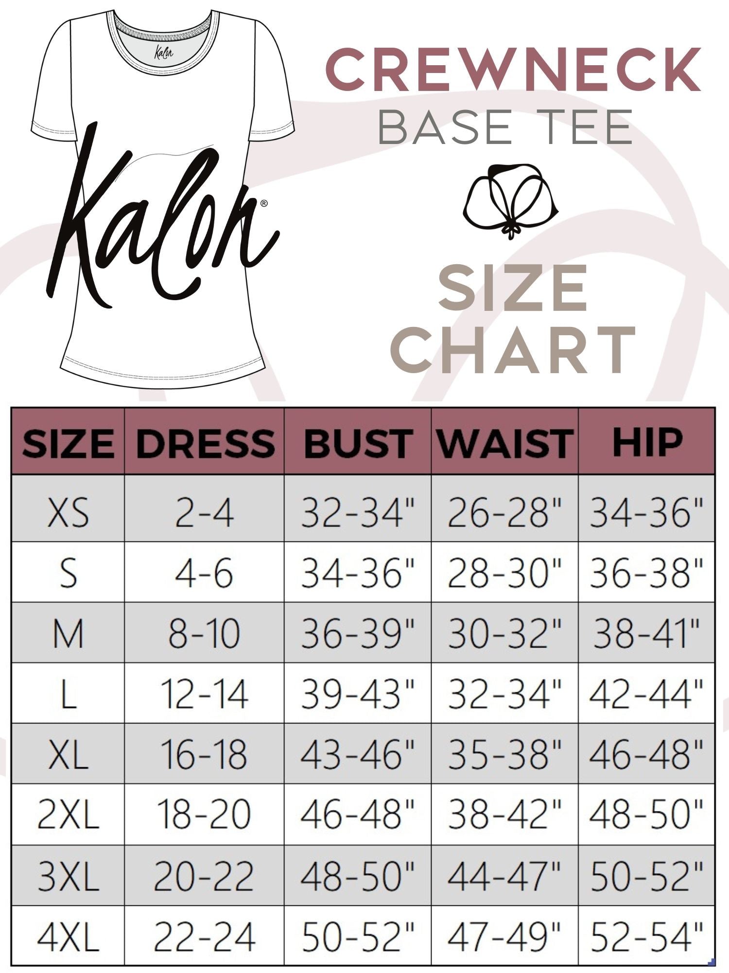 Kalon Women's 4-Pack Crewneck T-Shirt Base Layer Kalon Women's 4-Pack Crewneck T-Shirt Base Layer